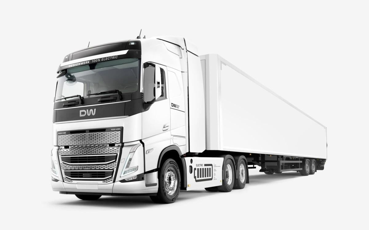 Designwerk visar el-lastbil baserad på Volvo FH med 700 km
