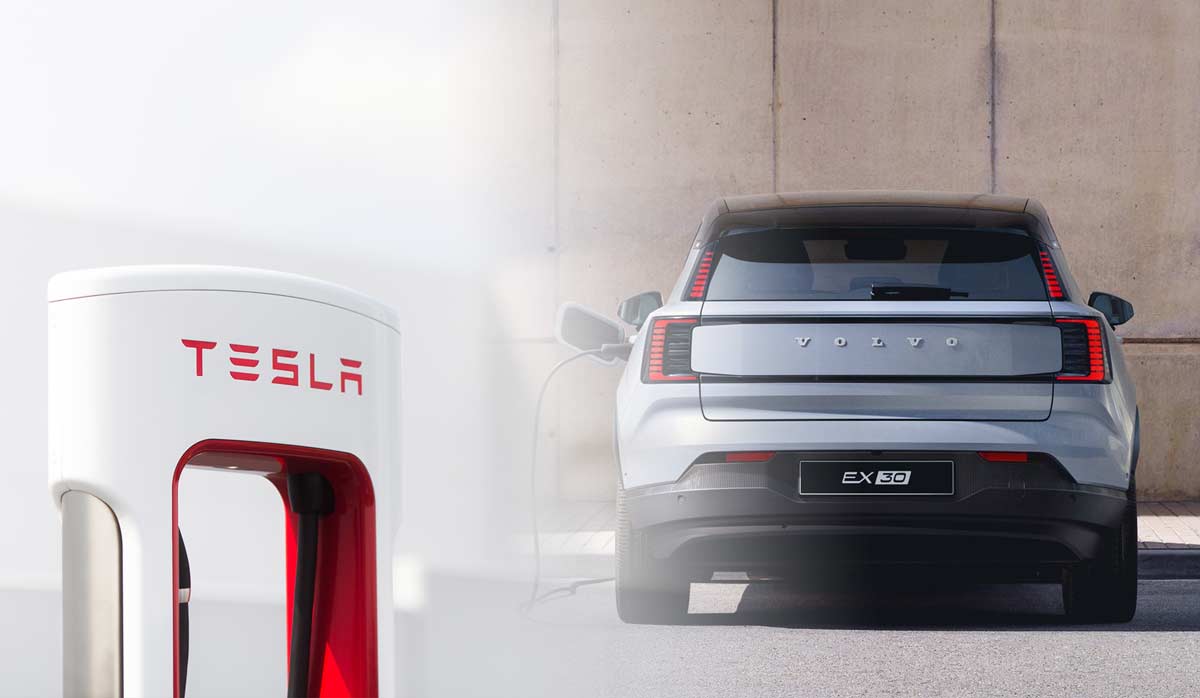 Tesla och Volvo Cars i samarbete – Volvo ansluter sig till Tesla Superchargers