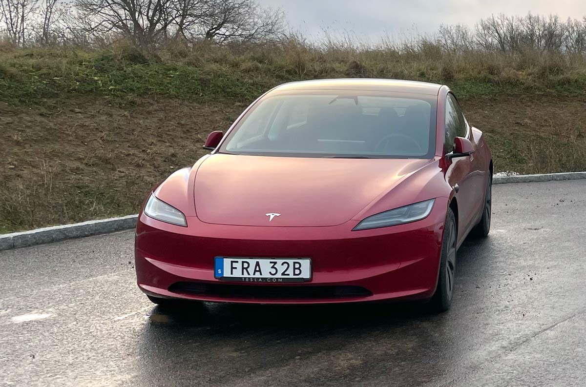 Test av uppdaterade Tesla Model 3 (2024) – Allt om Elbil